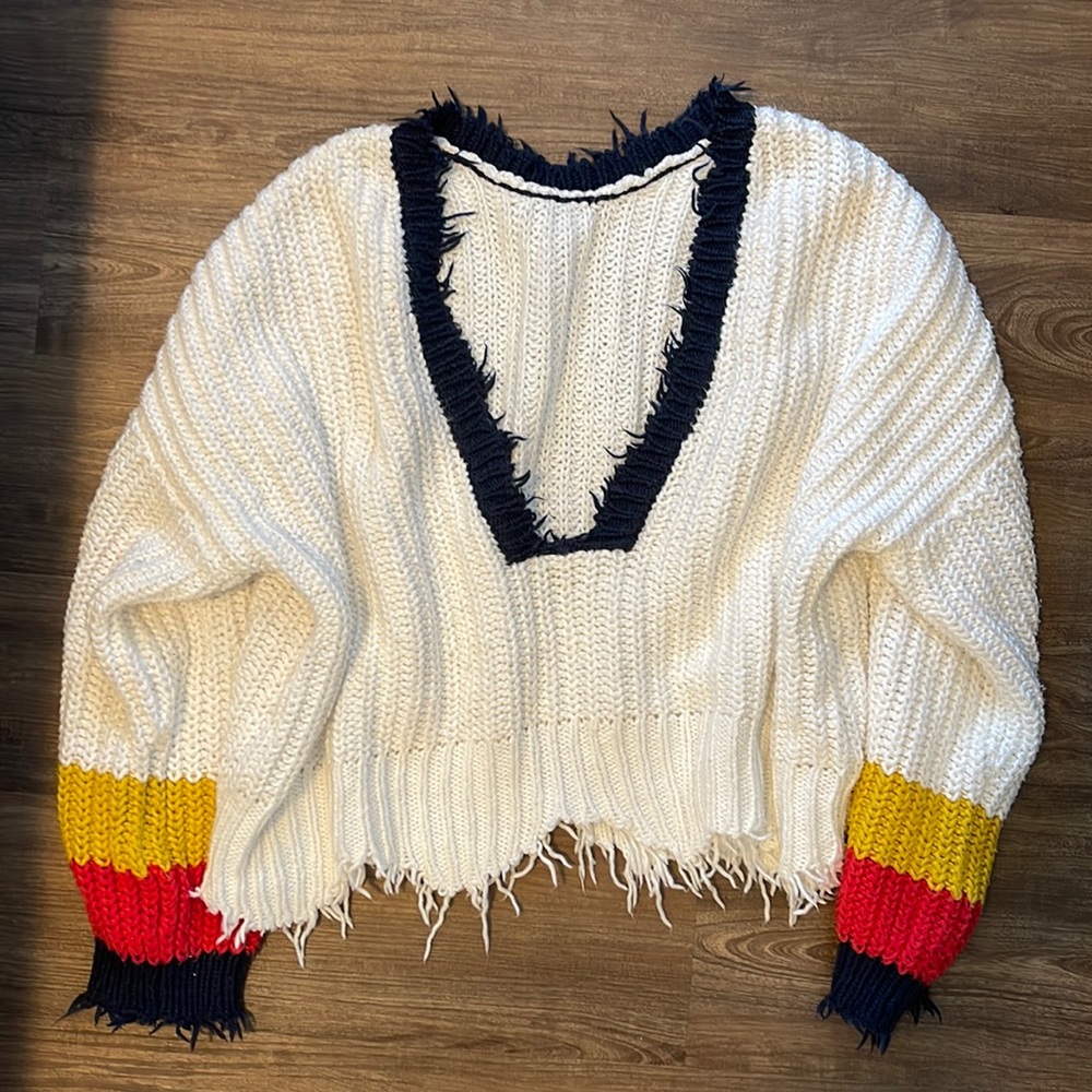 Wildfox White Cropped Sweater